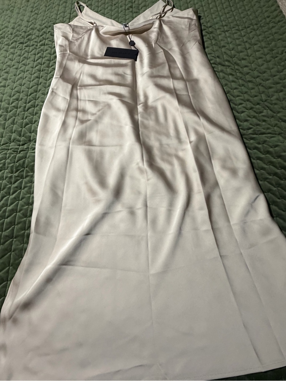 Gianni Bini Harper Ivory Satin Slip Dress Size 12 - Picture 12 of 15